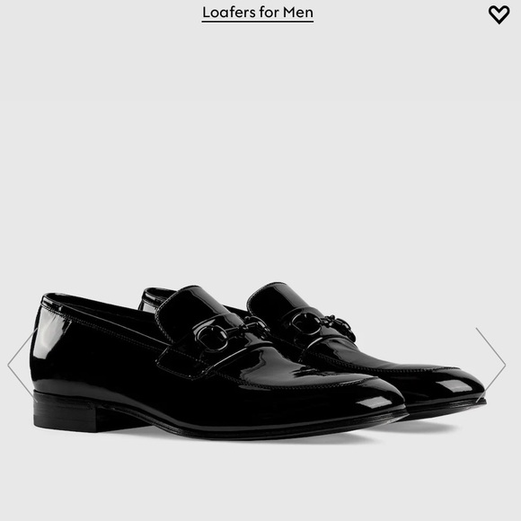 NIB [Gucci] Authenticated Black Patent Leather Loafers w Tonal Horsebit Mens 8 - Picture 4 of 17